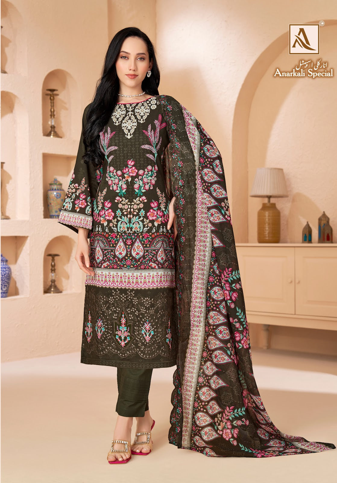 Anarkali Special Alok Cambric Cotton Karachi Salwar Suits Wholesale