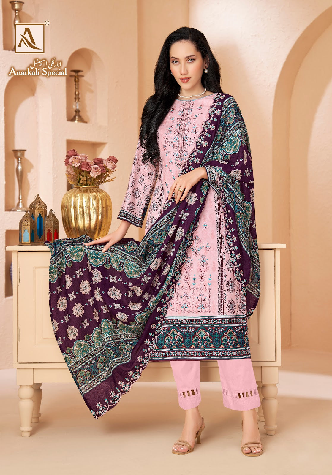 Anarkali Special Alok Cambric Cotton Karachi Salwar Suits Wholesale