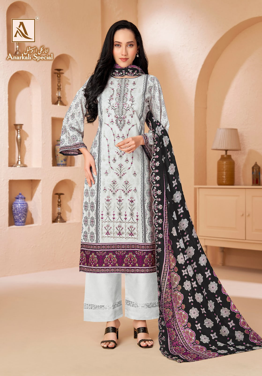 Anarkali Special Alok Cambric Cotton Karachi Salwar Suits Wholesale