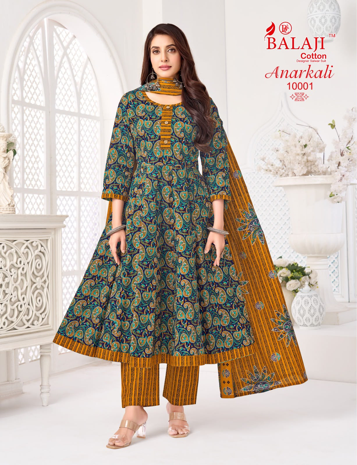 Anarkali Vol 10 Balaji Readymade Cotton Pant Suits Wholesale Rate
