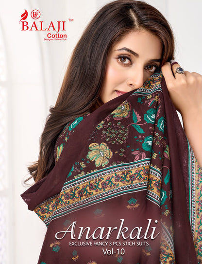 Anarkali Vol 10 Balaji Readymade Cotton Pant Suits Wholesale Rate