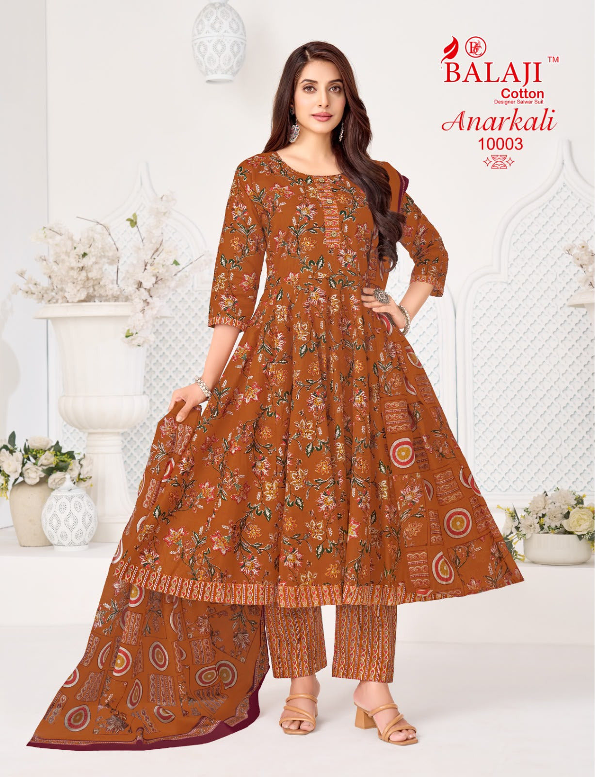 Anarkali Vol 10 Balaji Readymade Cotton Pant Suits Wholesale Rate