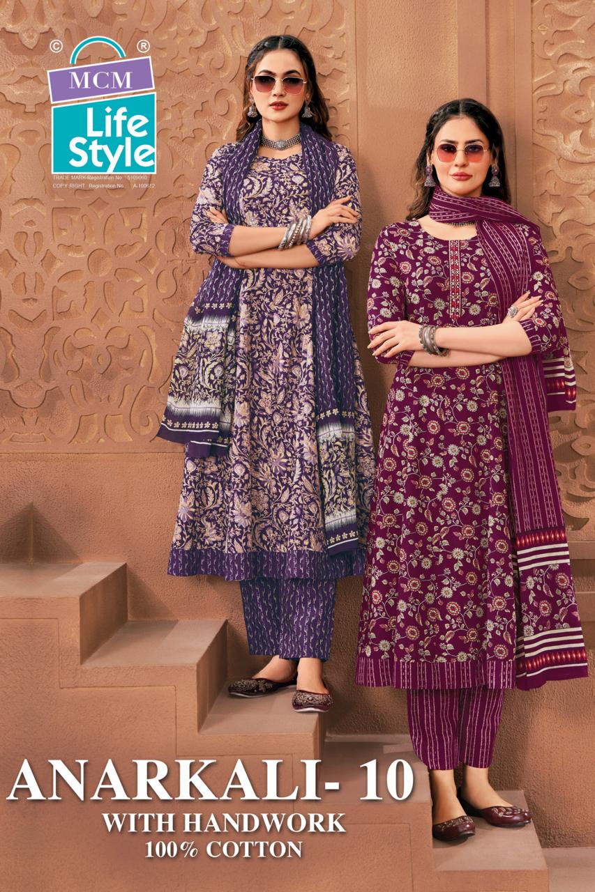 Anarkali Vol 10 Mcm Lifestyle Readymade Pant Style Suits Wholesale Price