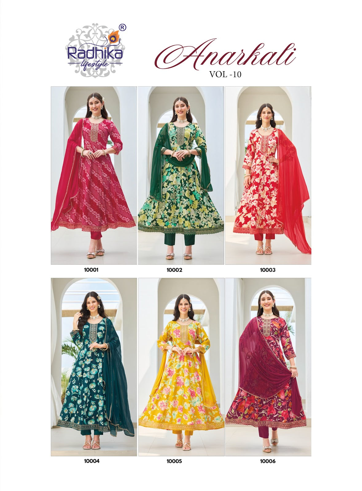 Anarkali Vol 10 Radhika Lifestyle Reyon Readymade Pant Style Suits Manufacturer India