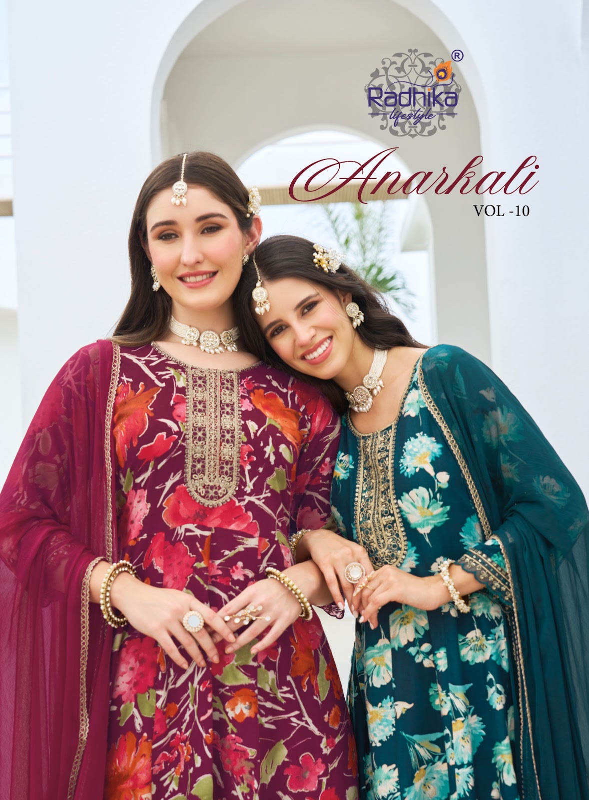 Anarkali Vol 10 Radhika Lifestyle Reyon Readymade Pant Style Suits Manufacturer India