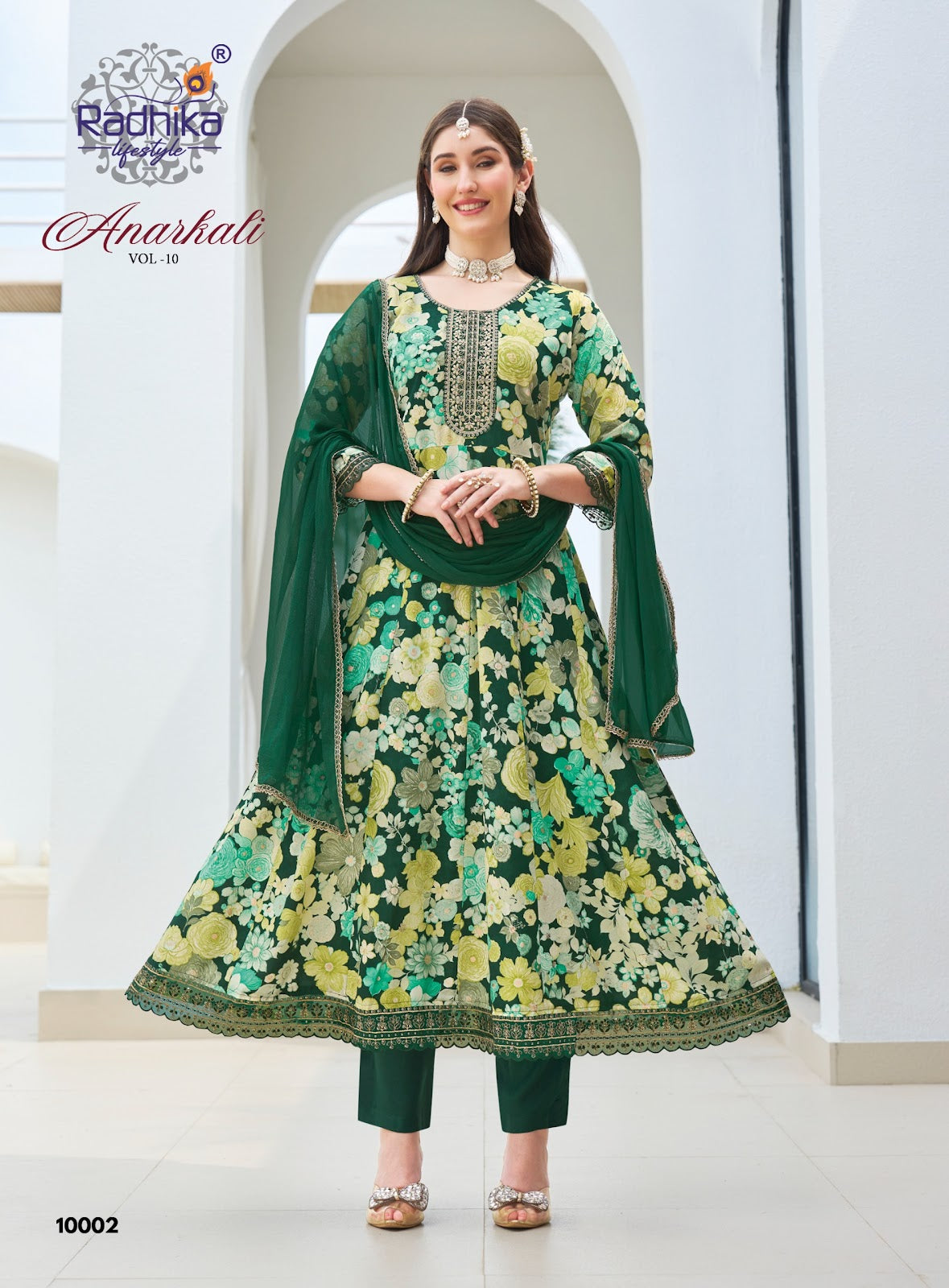 Anarkali Vol 10 Radhika Lifestyle Reyon Readymade Pant Style Suits Manufacturer India