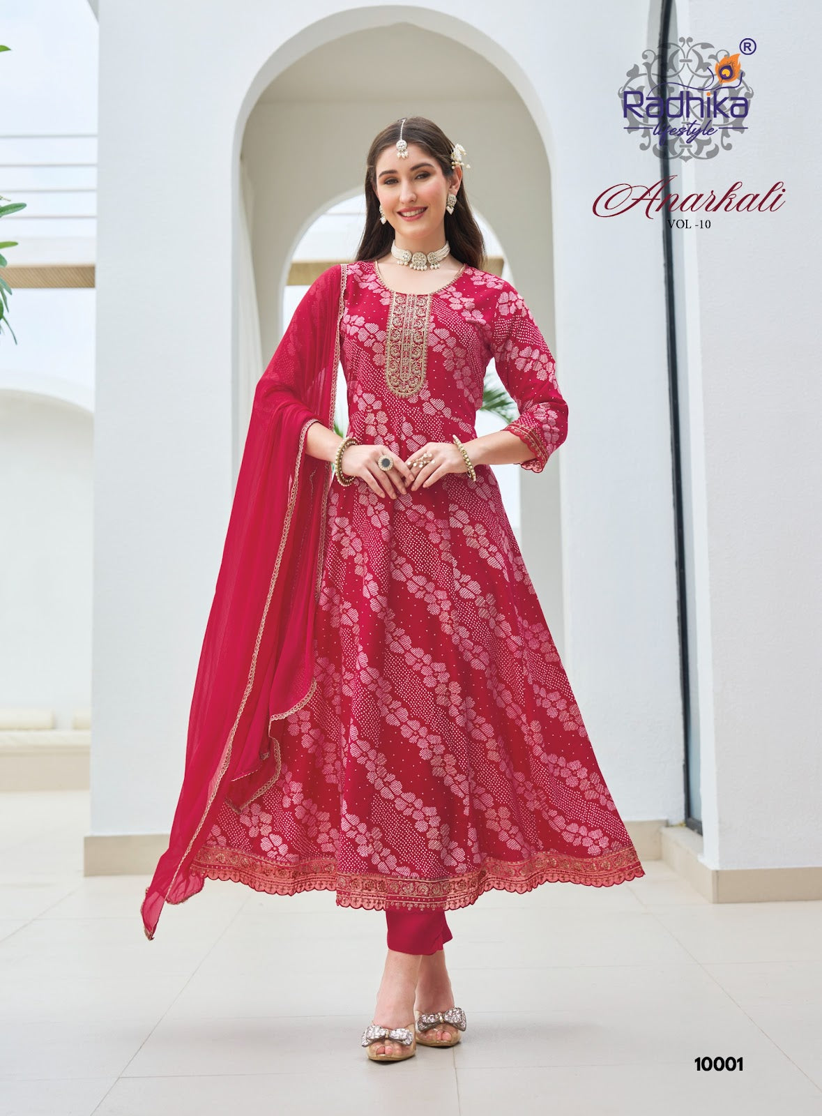 Anarkali Vol 10 Radhika Lifestyle Reyon Readymade Pant Style Suits Manufacturer India