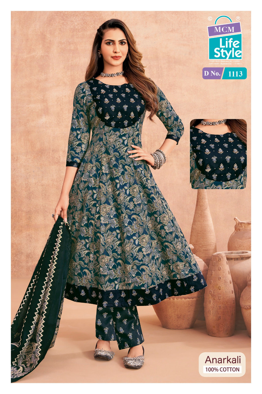Anarkali Vol 11 Mcm Lifestyle Readymade Cotton Pant Suits Manufacturer India
