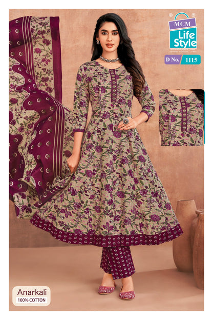 Anarkali Vol 11 Mcm Lifestyle Readymade Cotton Pant Suits Manufacturer India