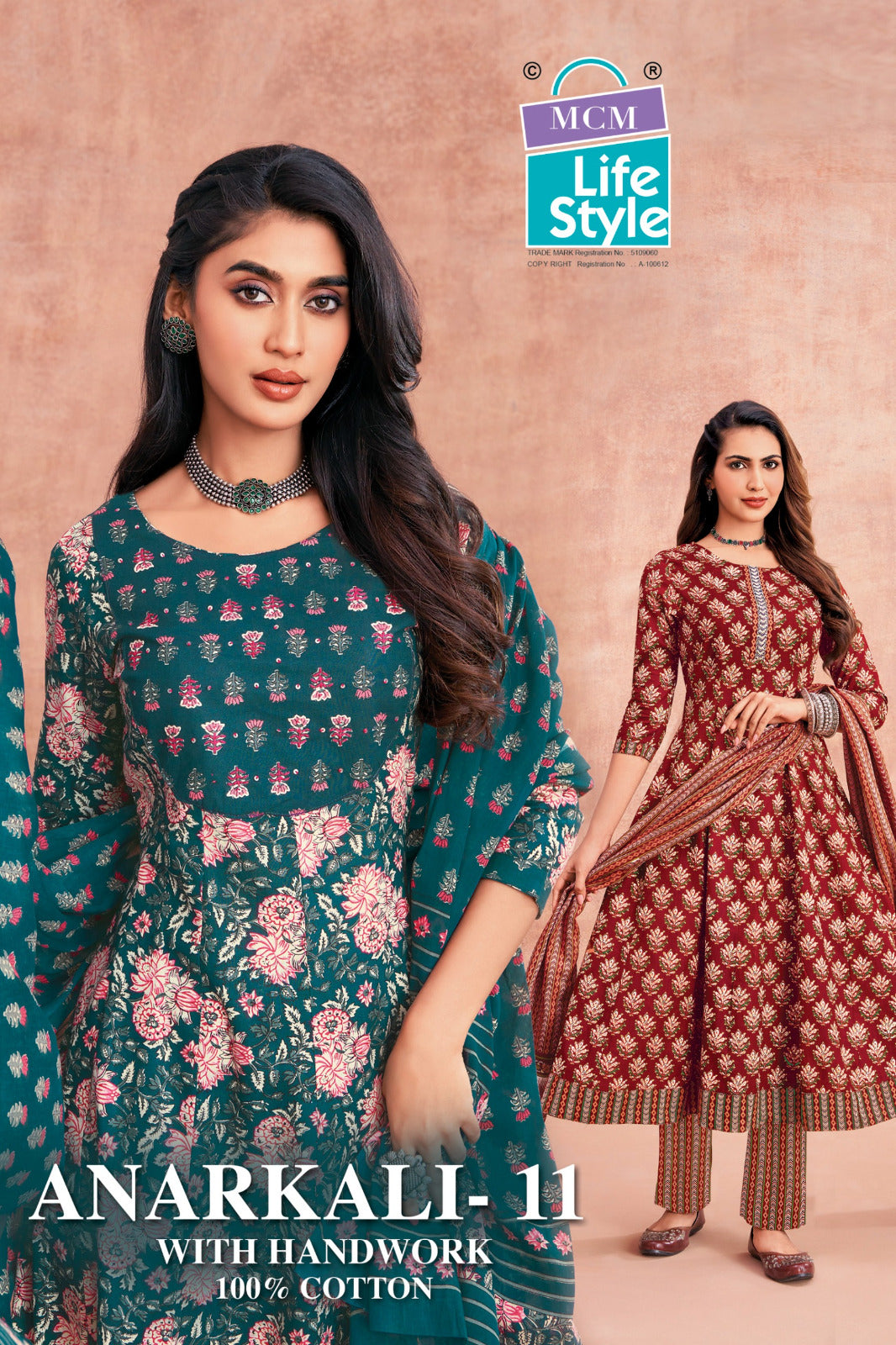Anarkali Vol 11 Mcm Lifestyle Readymade Cotton Pant Suits Manufacturer India