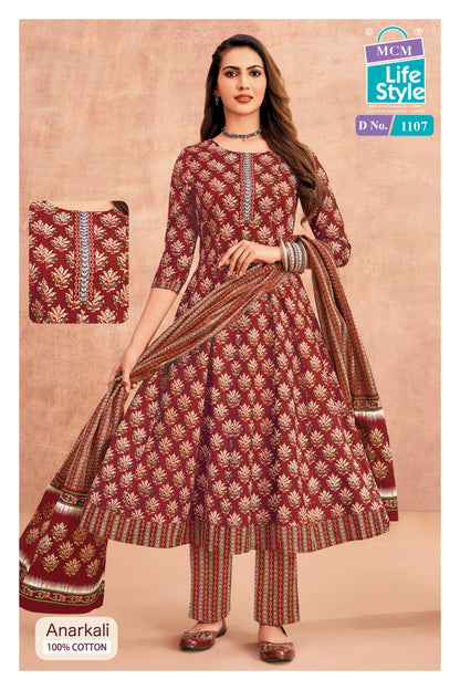 Anarkali Vol 11 Mcm Lifestyle Readymade Cotton Pant Suits Manufacturer India