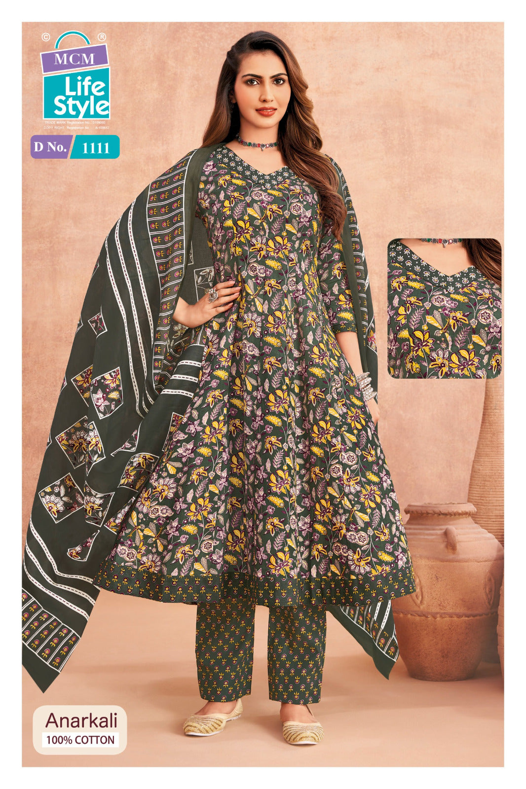 Anarkali Vol 11 Mcm Lifestyle Readymade Cotton Pant Suits Manufacturer India