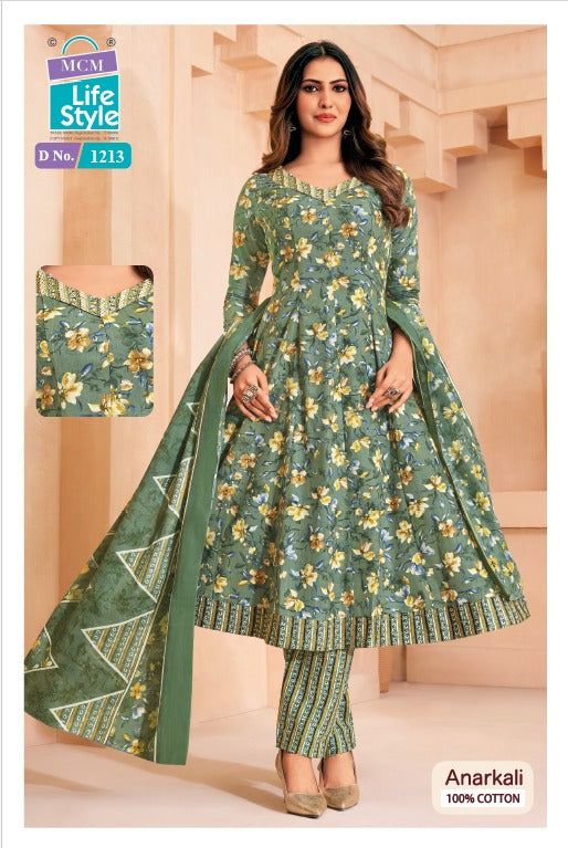 Anarkali Vol 12 Mcm Lifestyle Readymade Cotton Pant Suits Wholesale Rate