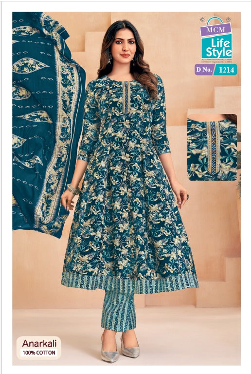 Anarkali Vol 12 Mcm Lifestyle Readymade Cotton Pant Suits Wholesale Rate