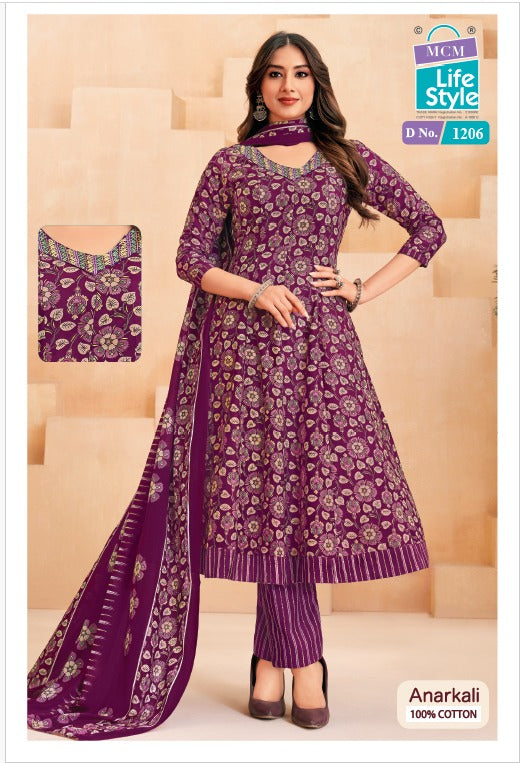 Anarkali Vol 12 Mcm Lifestyle Readymade Cotton Pant Suits Wholesale Rate