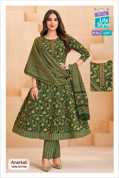 Anarkali Vol 12 Mcm Lifestyle Readymade Cotton Pant Suits Wholesale Rate
