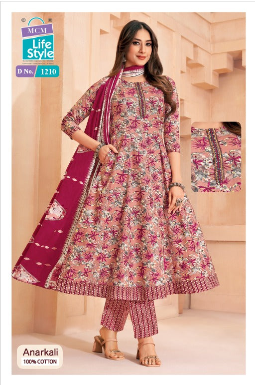 Anarkali Vol 12 Mcm Lifestyle Readymade Cotton Pant Suits Wholesale Rate