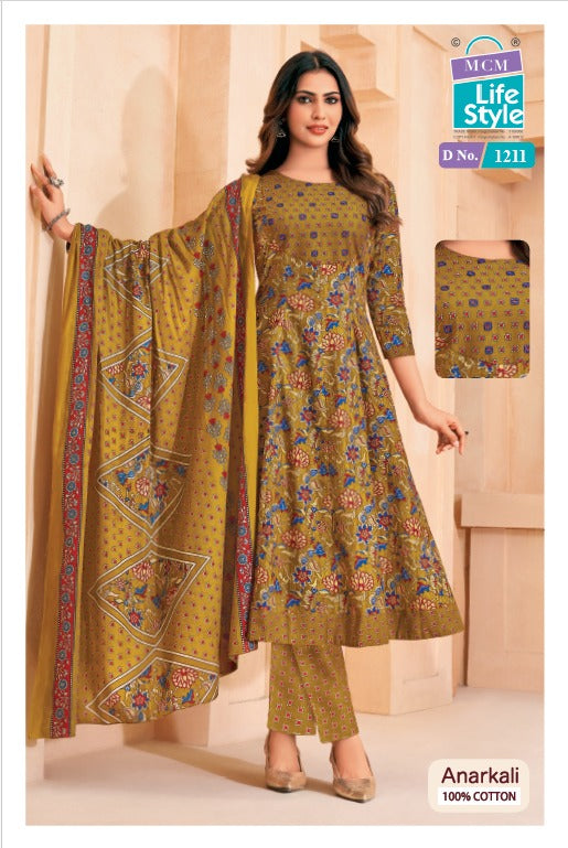 Anarkali Vol 12 Mcm Lifestyle Readymade Cotton Pant Suits Wholesale Rate