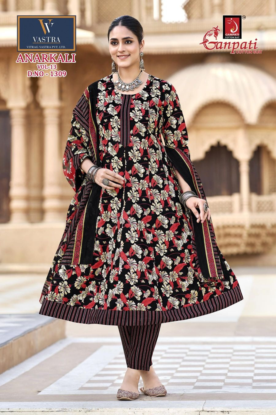 Anarkali Vol 13 Ganpati Readymade Cotton Pant Suits Supplier Gujarat
