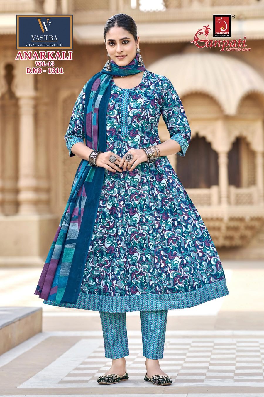Anarkali Vol 13 Ganpati Readymade Cotton Pant Suits Supplier Gujarat