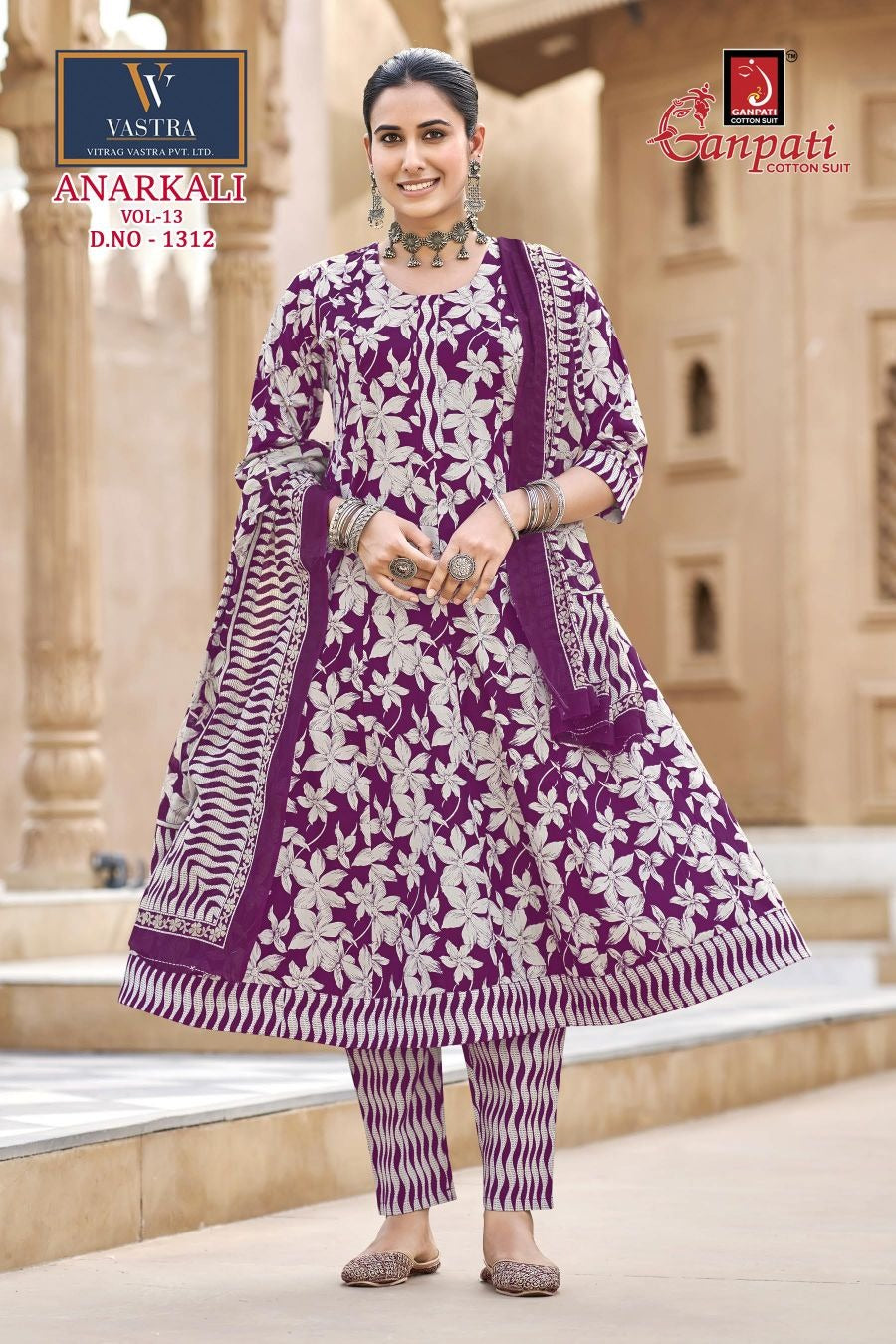 Anarkali Vol 13 Ganpati Readymade Cotton Pant Suits Supplier Gujarat