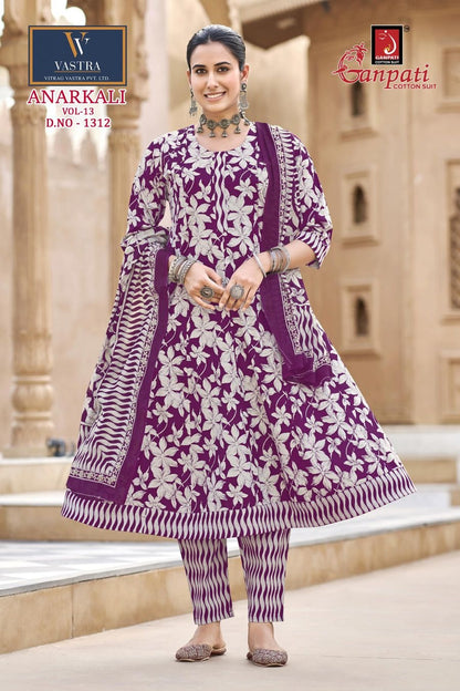 Anarkali Vol 13 Ganpati Readymade Cotton Pant Suits Supplier Gujarat