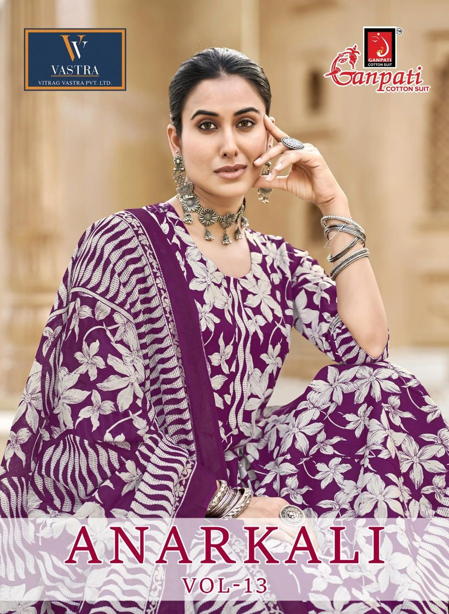Anarkali Vol 13 Ganpati Readymade Cotton Pant Suits Supplier Gujarat