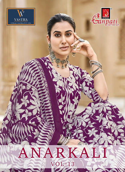 Anarkali Vol 13 Ganpati Readymade Cotton Pant Suits Supplier Gujarat