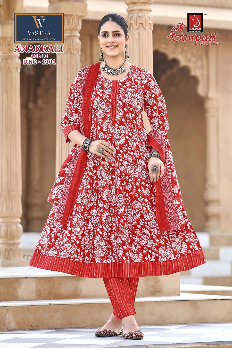 Anarkali Vol 13 Ganpati Readymade Cotton Pant Suits Supplier Gujarat