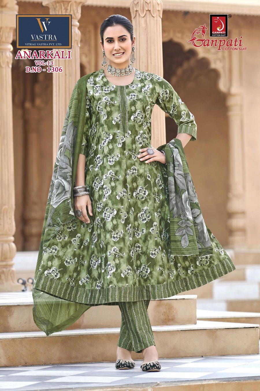 Anarkali Vol 13 Ganpati Readymade Cotton Pant Suits Supplier Gujarat