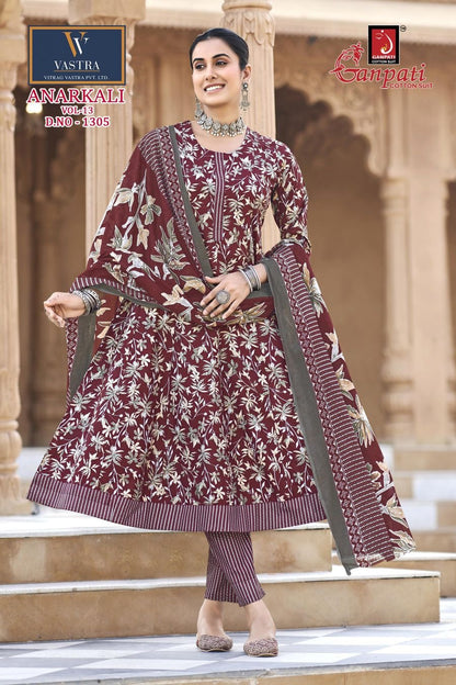 Anarkali Vol 13 Ganpati Readymade Cotton Pant Suits Supplier Gujarat