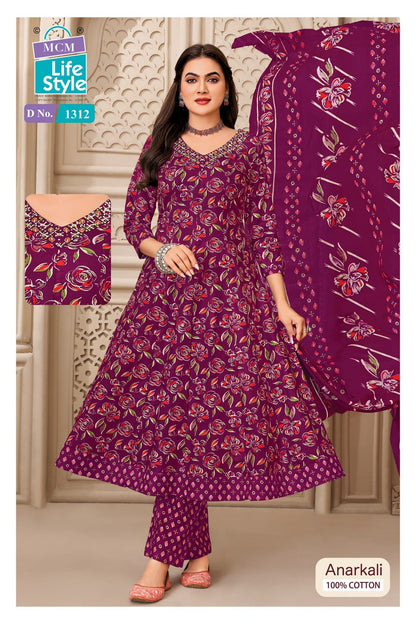 Anarkali Vol 13 Mcm Lifestyle Readymade Cotton Pant Suits Supplier