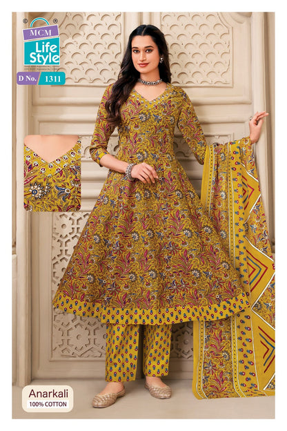 Anarkali Vol 13 Mcm Lifestyle Readymade Cotton Pant Suits Supplier