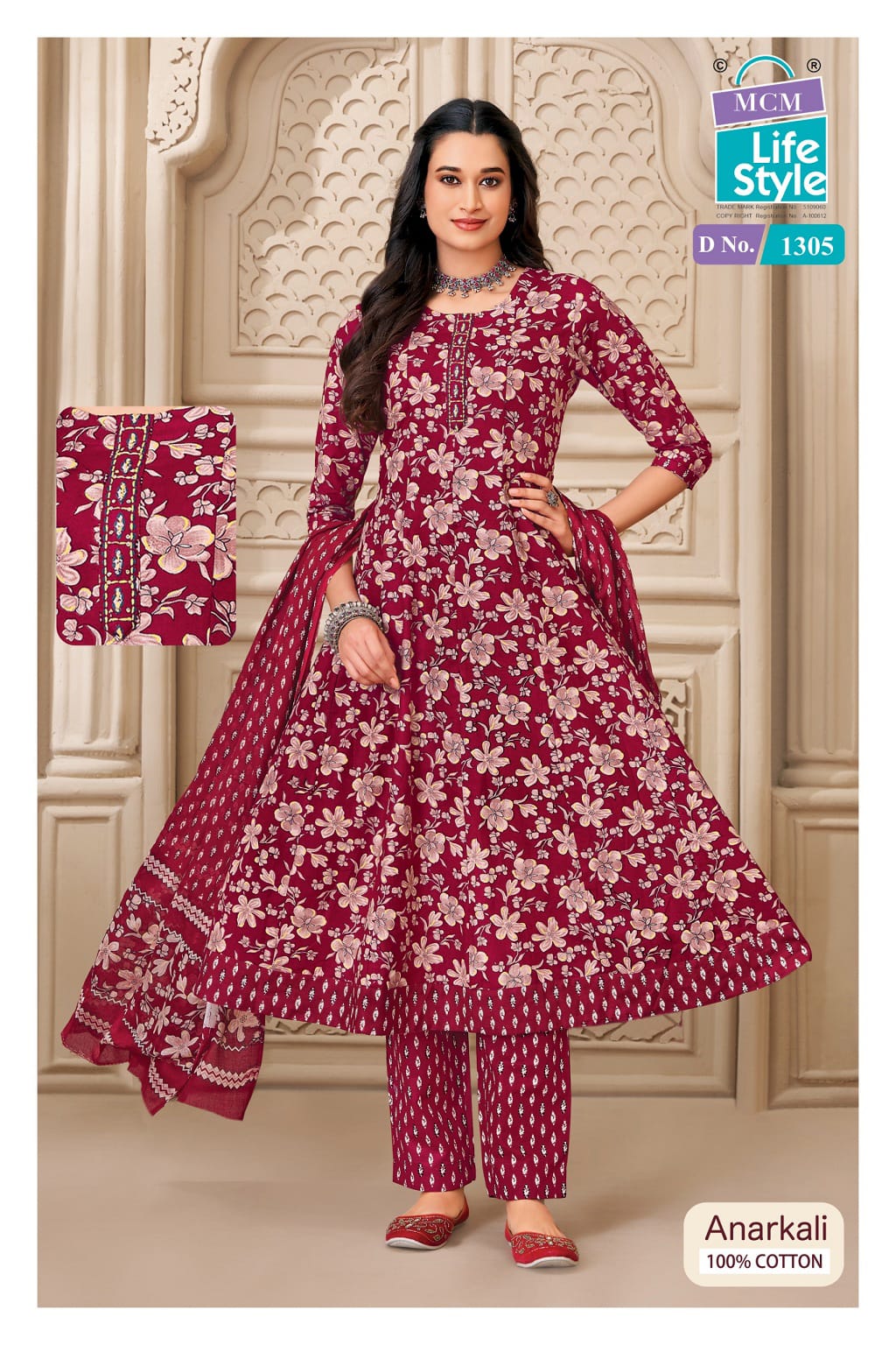 Anarkali Vol 13 Mcm Lifestyle Readymade Cotton Pant Suits Supplier