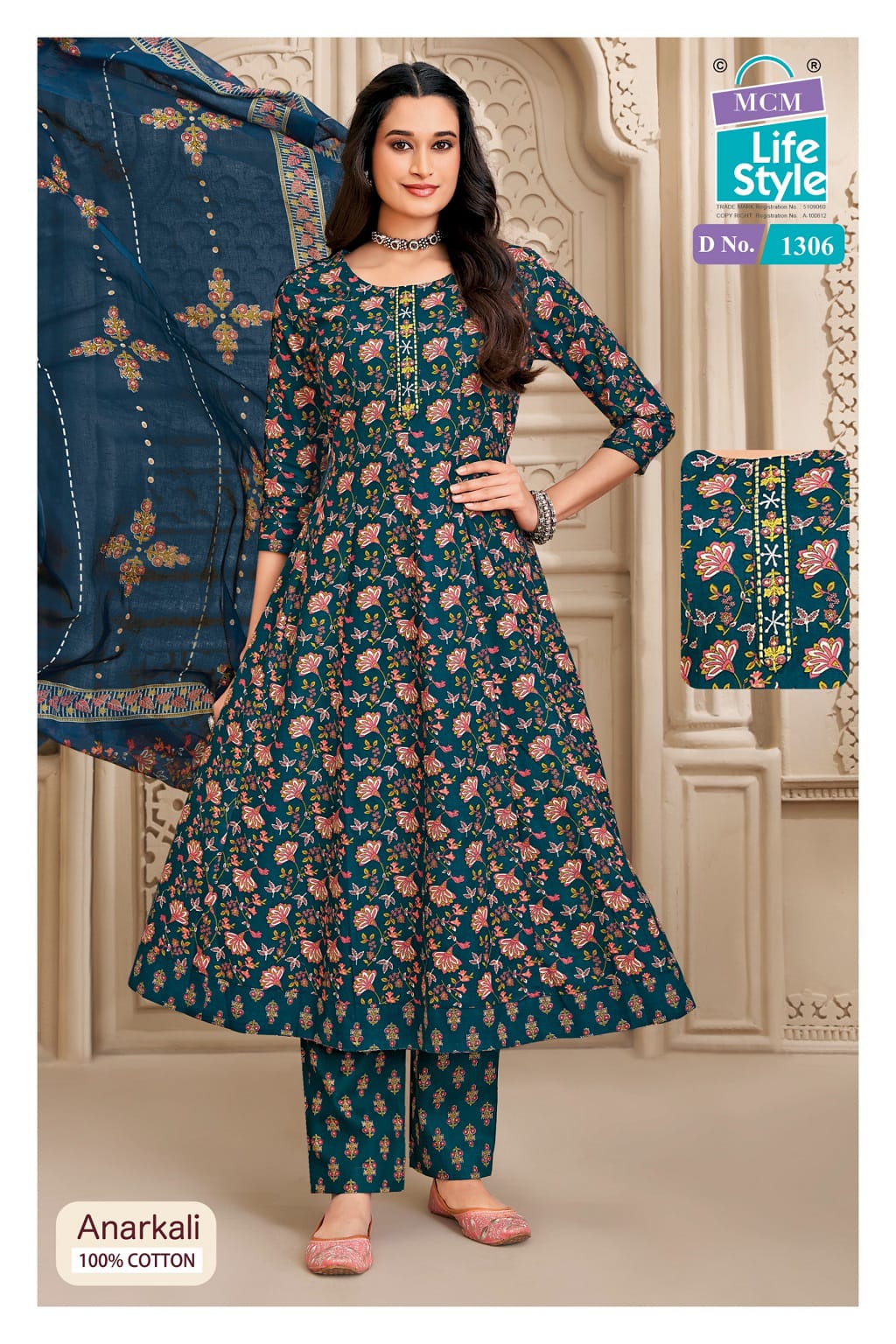 Anarkali Vol 13 Mcm Lifestyle Readymade Cotton Pant Suits Supplier