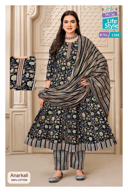Anarkali Vol 13 Mcm Lifestyle Readymade Cotton Pant Suits Supplier