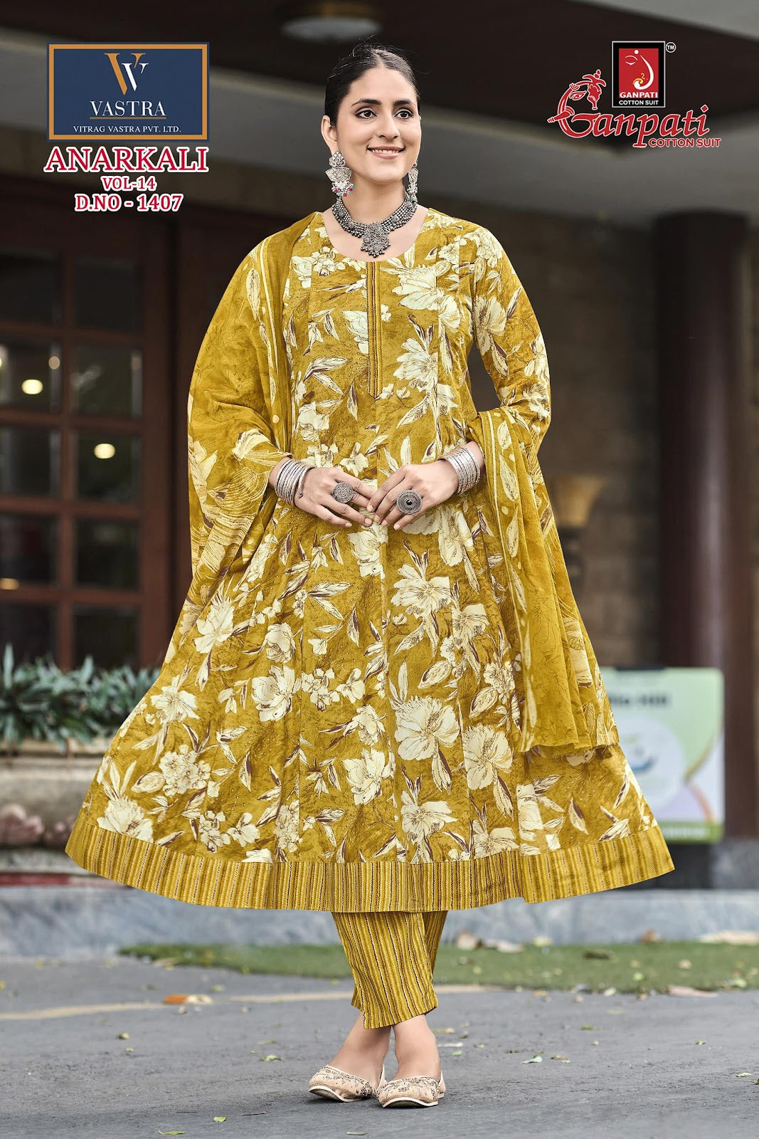 Anarkali Vol 14 Vastra Ganpati Readymade Cotton Pant Suits Wholesale Price