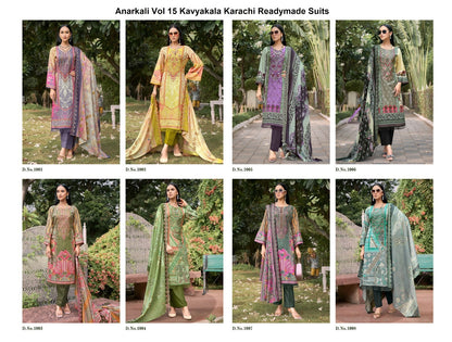 Anarkali Vol 15 Kavyakala Cambric Karachi Readymade Suits Exporter