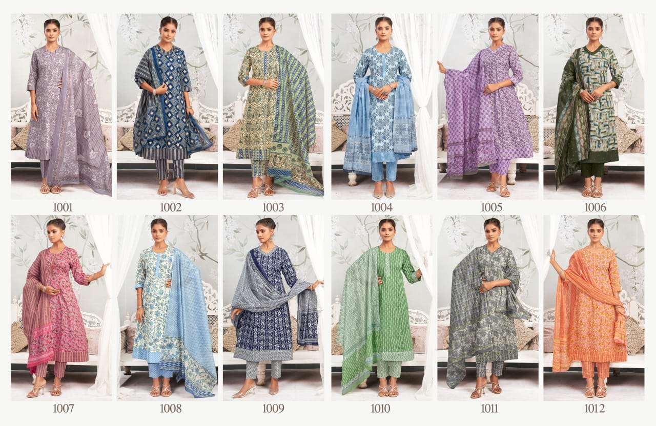 Anarkali Vol 1 Vastra Ganpati Cotton Jaipuri Readymade Pant Style Suits Wholesaler Ahmedabad