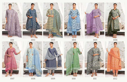 Anarkali Vol 1 Vastra Ganpati Cotton Jaipuri Readymade Pant Style Suits Wholesaler Ahmedabad