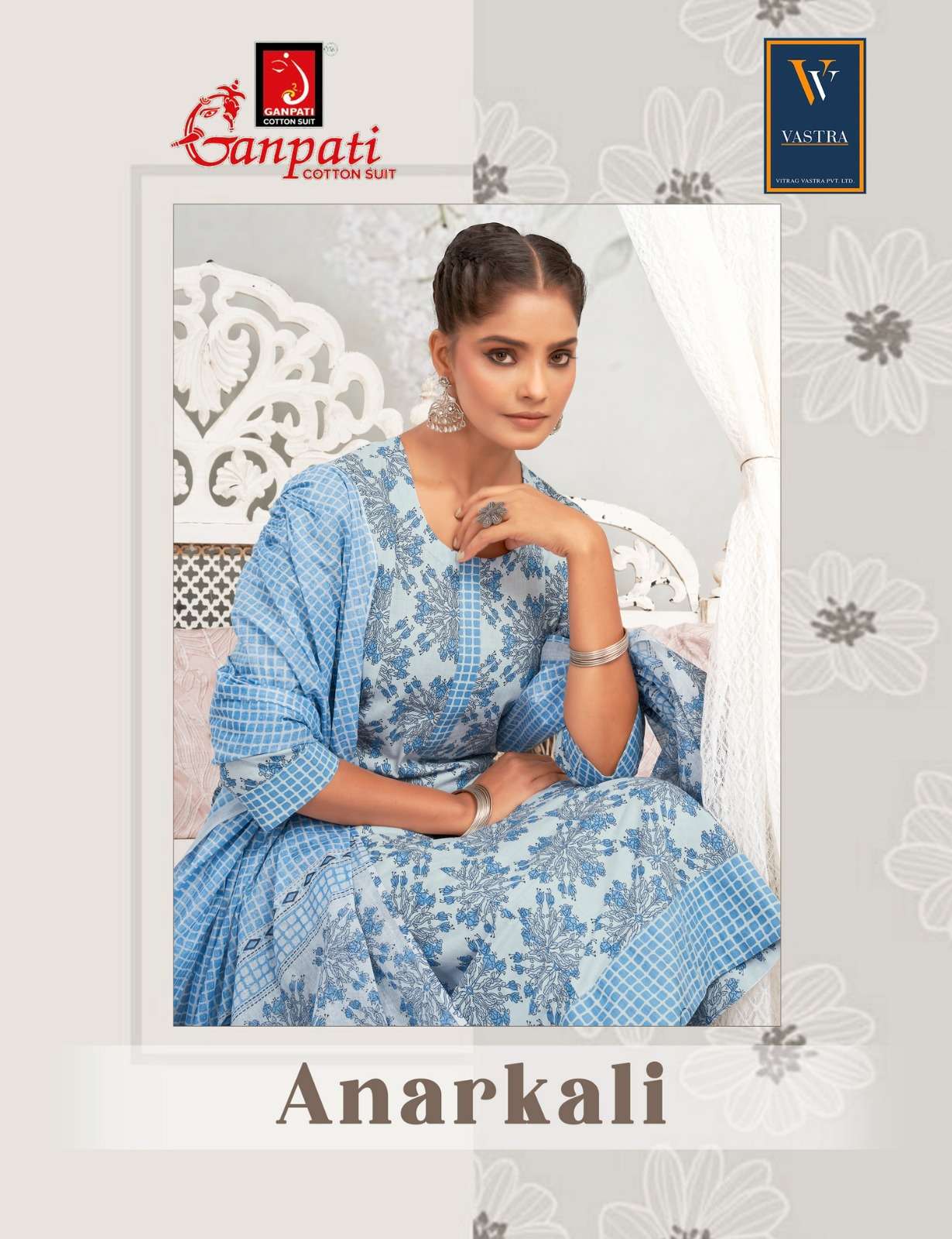 Anarkali Vol 1 Vastra Ganpati Cotton Jaipuri Readymade Pant Style Suits Wholesaler Ahmedabad
