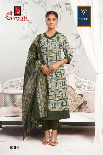 Anarkali Vol 1 Vastra Ganpati Cotton Jaipuri Readymade Pant Style Suits Wholesaler Ahmedabad