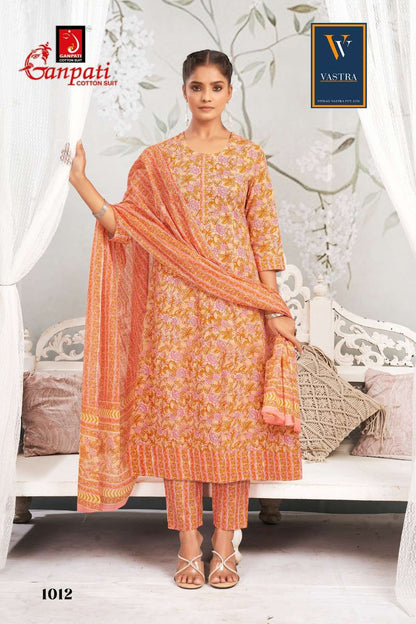 Anarkali Vol 1 Vastra Ganpati Cotton Jaipuri Readymade Pant Style Suits Wholesaler Ahmedabad