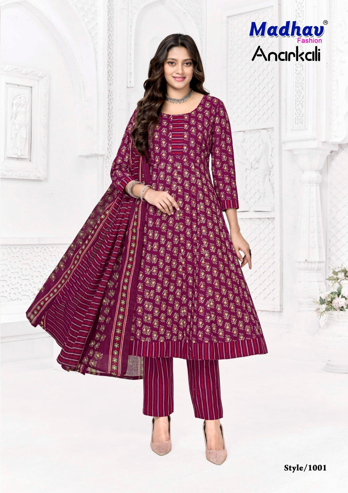 Anarkali Vol 1 Madhav Fashion Readymade Cotton Pant Suits Wholesaler