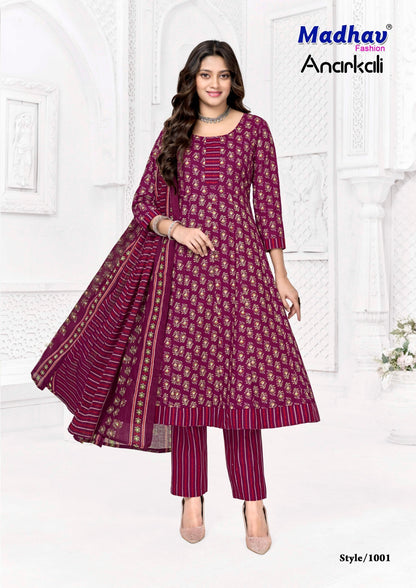 Anarkali Vol 1 Madhav Fashion Readymade Cotton Pant Suits Wholesaler