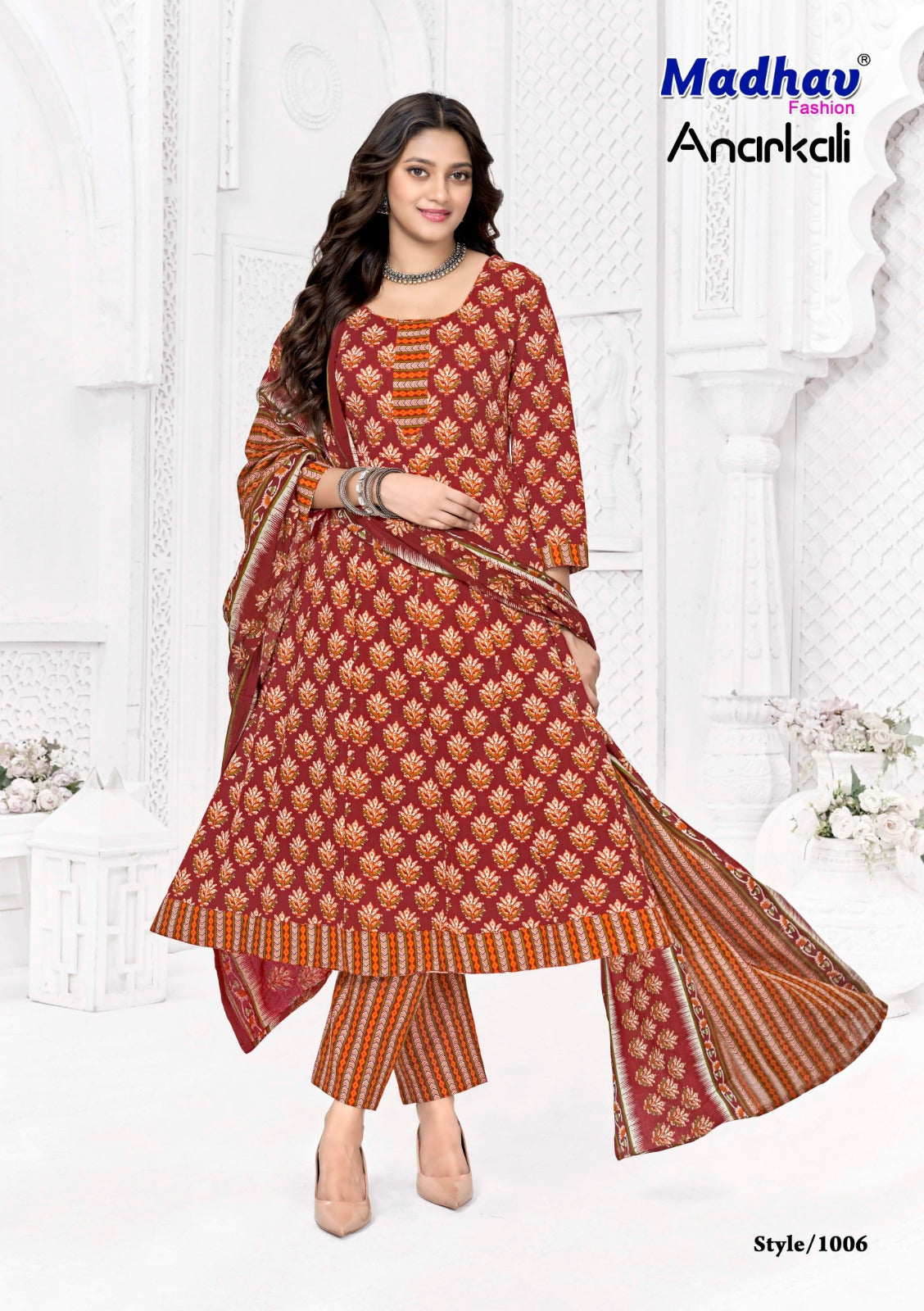 Anarkali Vol 1 Madhav Fashion Readymade Cotton Pant Suits Wholesaler