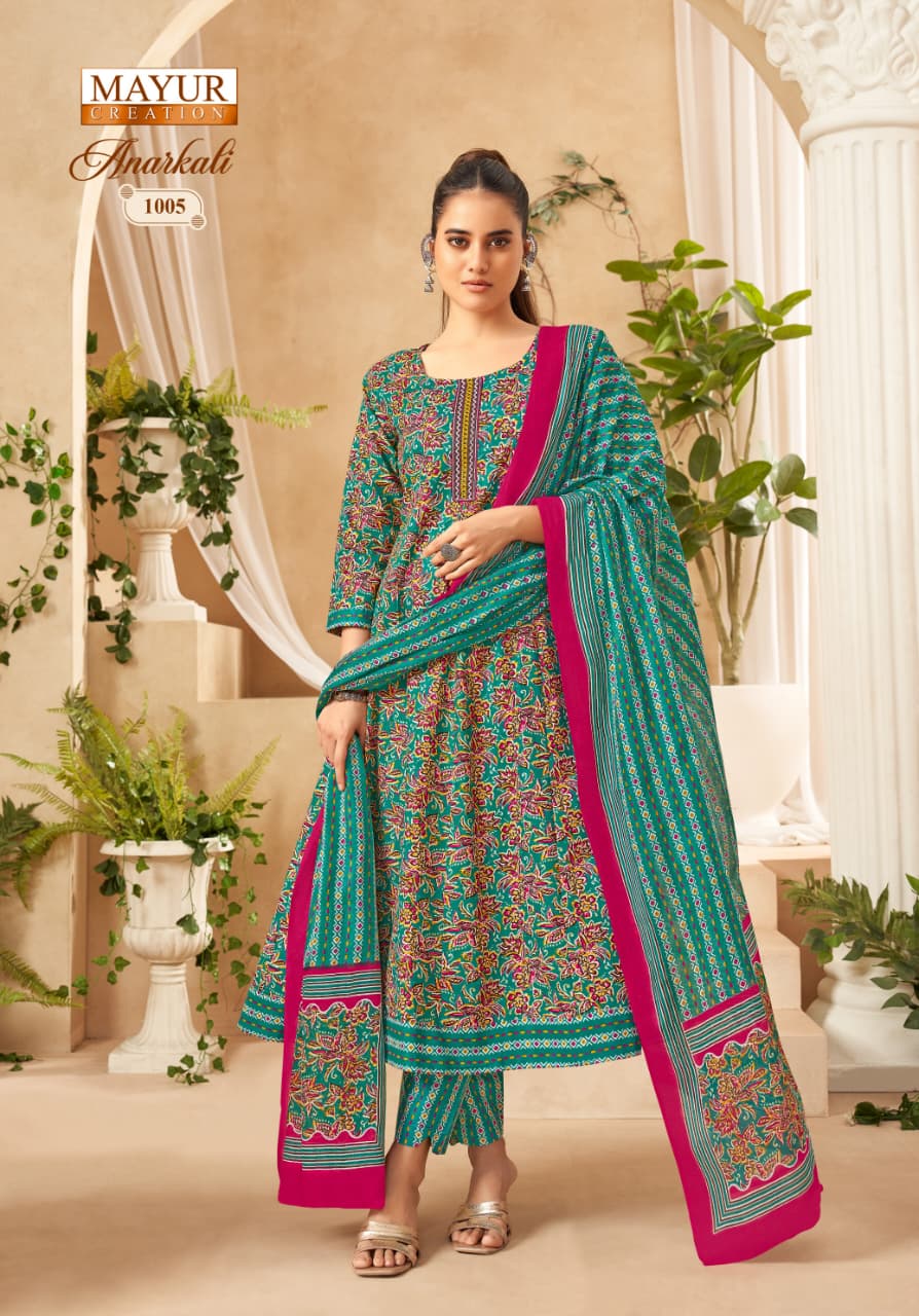 Anarkali Vol 1 Mayur Creation Readymade Cotton Pant Suits Exporter Gujarat