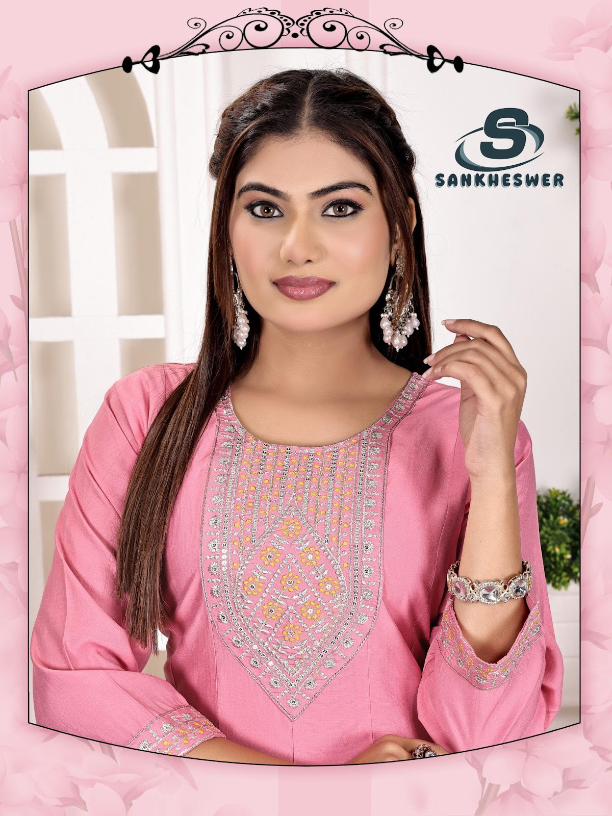 Anarkali Vol 1 Sankheswer Roman Silk Kurtis Exporter India