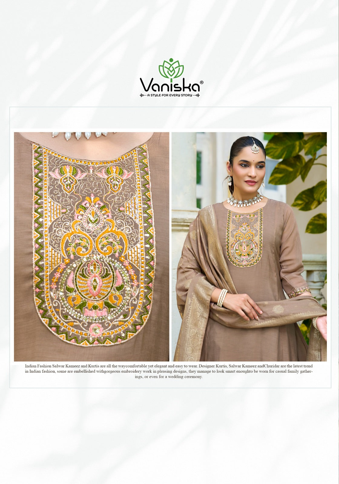 Anarkali Vol 1 Vaniska Chanderi Readymade Pant Style Suits Exporter
