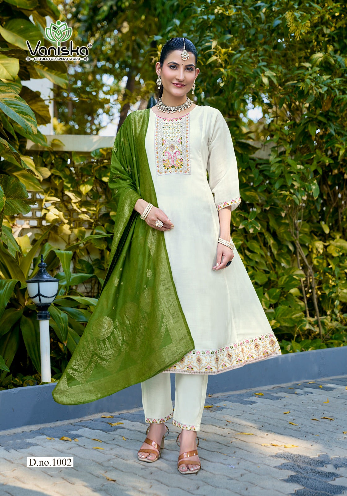Anarkali Vol 1 Vaniska Chanderi Readymade Pant Style Suits Exporter